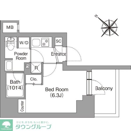 コンフォリア・リヴ横浜平沼の物件間取画像